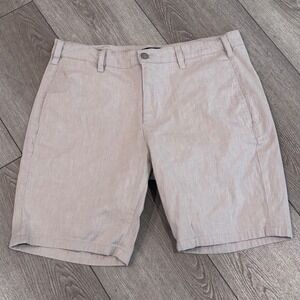 Mavi Simon Chino Shorts Mens 38 Tan Beige Stretch Cotton Casual Preppy